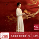 三彩2026春季新款雪尼爾立領(lǐng)連衣裙收腰A字魚(yú)尾裙C