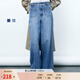 H&M女裝牛仔褲春季闊腿版型水洗時(shí)尚氣質(zhì)簡(jiǎn)約高腰通勤長(cháng)褲1261750 淺牛仔藍 38 160/72