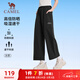 駱駝（CAMEL）防曬速干八分褲女寬松垂感闊腿運動(dòng)褲 J25BR1L7053 幻影黑 XXL