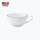 MUJI日用餐具 茶杯 咖啡杯 藍色線(xiàn)條 250ml