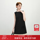 范思藍恩法式復古撞色連衣裙女夏季2025波點(diǎn)蝴蝶結A字直筒裙2217 黑色 L