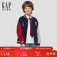 蓋璞男女童2025秋季新款logo撞色寬松學(xué)院風(fēng)棒球服兒童裝805276