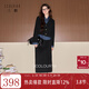 三彩2025冬季新款半身裙套裝燈芯絨外套兩件套上衣長(cháng)裙M 經(jīng)典黑 S 155/80A