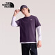 The North Face北面男女同款短袖T恤戶(hù)外親膚透氣8GWE 灰紫色/G5O 3XL