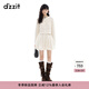 DZZIT地素半身裙冬季綿羊毛混紡氣球裙短裙子女3J4S2141N 深卡其色 顏色以實(shí)物為準 S