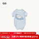 Q21姆明聯(lián)名天絲莫代爾新生兒爬服嬰兒衣服A類(lèi)滿(mǎn)月寶寶連體衣哈衣 云朵藍 66cm
