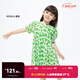 little MO&Co.童裝夏裝裙子女童純棉碎花裙兒童短袖連衣裙小女孩 翠綠色 130 130/60