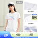 安踏LOGO短袖t恤 女夏季棉感顯瘦休閑針織印花T恤透氣運動(dòng)上衣 【經(jīng)典大logo】純凈白-4 XS /女155