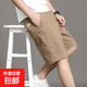 夏季超薄純棉寬松五分褲運動(dòng)短褲工裝款男士大碼休閑短褲1688 土黃色 XL 推薦120-140斤