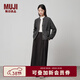 MUJI女式 牦牛絨混 高圓領(lǐng)開(kāi)衫針織毛衣針織衫外套冬季  BA1PPA4A 炭灰色 M (160/84A)
