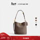 蔻馳（COACH）【禮物】新款女士WILLOW 19號柔軟水桶包純色真皮搭扣斜挎包女包 B4/深石灰色