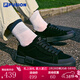 FILA FUSION斐樂(lè )潮牌帆布鞋男鞋拼接時(shí)尚黑色板鞋男情侶時(shí)尚帆布鞋 黑/斑皮棕-BB 39