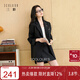 三彩2025秋季新款休閑西裝外套寬松中長(cháng)款西服墊肩氣質(zhì)通勤S