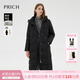 PRICH【90%鵝絨】氣質(zhì)中長(cháng)款羽絨服冬季新款保暖連帽厚外套 19黑色4V31M S 160