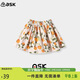 ASK JUNIOR女童褲子2025夏季薄款小童花朵滿(mǎn)印大擺A型沙灘裙褲 花色 90