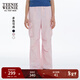 Teenie Weenie小熊女裝休閑褲2025夏季寬松工裝褲大口袋長(cháng)褲子 淺粉色 L
