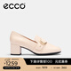 愛(ài)步（ECCO）樂(lè )福鞋女 簡(jiǎn)約百搭優(yōu)雅淺口粗跟正裝單鞋高跟鞋女 型塑290953 石灰色29095301378 36 （尺碼偏大）