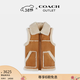 蔻馳（COACH）【禮物】奧萊女士女裝雙面背心馬甲戶(hù)外保暖外套 自然色/象牙白色 S