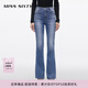 MISS SIXTY進(jìn)口牛仔面料2025春季新款牛仔褲女含天絲修身顯瘦微喇叭褲子 中藍短版 25