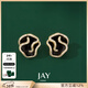 Jay黑色云朵耳釘耳環(huán)女時(shí)尚耳墜耳飾品38婦女節女友禮物