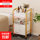 美容院專(zhuān)用小推車(chē)美容儀器置物架設備收納推車(chē)多功能可移動(dòng)工具車(chē) 小號暖白金架一抽一柜43*33*84CM
