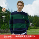 哈吉斯（HAZZYS）男裝【倫敦時(shí)裝周同款】秋冬款羊毛衫男條紋毛衣ABYZD0BDI28 深藏青色DN L （175/96A 48）