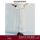 MAXRIENY【2件8折】波嬉風(fēng)半裙夏款西波米亞收腰散擺蕾絲中長(cháng)裙高級氣質(zhì)感 漂白 S