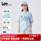 Lee兒童短袖套裝2025夏季新款男童女童休閑百搭兩件套中大童T恤半袖 天藍色 160 cm