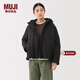 MUJI 女式 不易沾水 羽絨夾克 羽絨服女款 女裝25年冬季外套 BD11BA5A 黑色 S (155/80A)