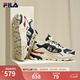 FILA斐樂(lè )官方男女鞋休閑鞋TREK滿(mǎn)天星復古時(shí)尚老爹鞋情侶同款運動(dòng)鞋 男-白蘆筍/軍禮藍-AWD 40
