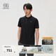 KOLON SPORT/可隆戶(hù)外吸濕速干T恤 男士抗菌珠地POLO T恤 LHPT6MTT25-BK 黑色 XL 180/100A