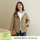 纖莉秀【葫蘆裥保暖鎖溫連帽棉服】大碼女裝百搭外套胖mm冬裝新款5245 卡其色 3XL