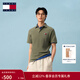 TOMMY JEANS【珠地網(wǎng)眼】春夏男裝純棉鑲邊重磅潮流多色短袖T恤POLO衫 軍綠色MR6 L