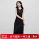熙世界（sllsky）通勤知性?xún)?yōu)雅黑色無(wú)袖連衣裙2025春季新款背心裙內搭裙子 隕石黑 XL