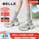 百麗（Belle）張凌赫同款藍鯨老爹鞋女款商場(chǎng)同款運動(dòng)休閑鞋D2K1DAM6 銀色-單里【張凌赫推薦】 37 (235mm)