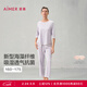 愛(ài)慕（Aimer）海藻睡眠衣含玻尿酸親膚吸濕排汗干爽抗菌防螨家居服女睡衣套裝 七分袖長(cháng)褲套裝-風(fēng)信紫 AM469641 M (165)