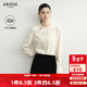 艾諾絲雅詩(shī)【商場(chǎng)同款】春秋季新品斜襟新中式桑蠶絲上衣真絲襯衫40725027 奶油米 M