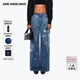 ANN ANDELMAN【林墨同款】男女同款氣質(zhì)穿搭花卉牛仔褲闊腿寬松 藍色 XS