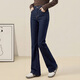 絲柏舍純色中腰顯瘦微喇叭褲女2026春裝新款時(shí)尚修身長(cháng)款牛仔褲