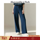 Abercrombie & Fitch美式保暖抓絨LOGO直筒運動(dòng)衛褲長(cháng)褲25秋冬女裝147-5115 海軍藍 M (165/76A)