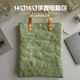 2026新款手提電腦包14寸16寸輕便簡(jiǎn)約通勤大容量文件包可定制logo 綠色 14寸豎版