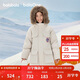 巴拉巴拉童裝兒童羽絨服男女童2025冬季新款中長(cháng)款毛領(lǐng)加厚保暖上衣中大童