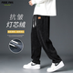 Foss Phil褲子男士春秋季燈芯絨寬松百搭闊腿直筒褲運動(dòng)休閑褲2818黑2XL