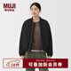MUJI女式 蓬松棉服 夾克衫 外套女款棉衣 25年冬季 女裝 BD117A5A 黑色 M (160/84A)