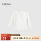 babylove嬰兒T恤春秋款純棉長(cháng)袖上衣男女寶寶純色百搭打底衫內搭秋裝