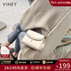 viney牛皮斜挎包包女包洋氣小方包輕奢單肩生日新年禮物送女友老婆 【米白】新年送女生高檔實(shí)用小眾品牌小包