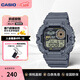 卡西歐（CASIO）小方塊電子表 青少年初高中生防水運動(dòng)手表 學(xué)生課外復古石英表 WS-1700H-8AVDF
