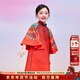 年衣童裝女童旗袍連衣裙春秋新款新中式國風(fēng)公主裙子兒童中秋節演出服 年衣紅 130