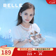 百麗（Belle）童鞋幼童學(xué)步寶寶鞋春秋款蝴蝶結公主鞋女童水晶鞋兒童單鞋小皮鞋 銀色 25 腳長(cháng)15.1-15.6cm