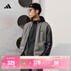 adidas經(jīng)典休閑三條紋長(cháng)袖套裝男女秋季阿迪達斯官方輕運動(dòng)   深灰（推薦選大一碼）   L